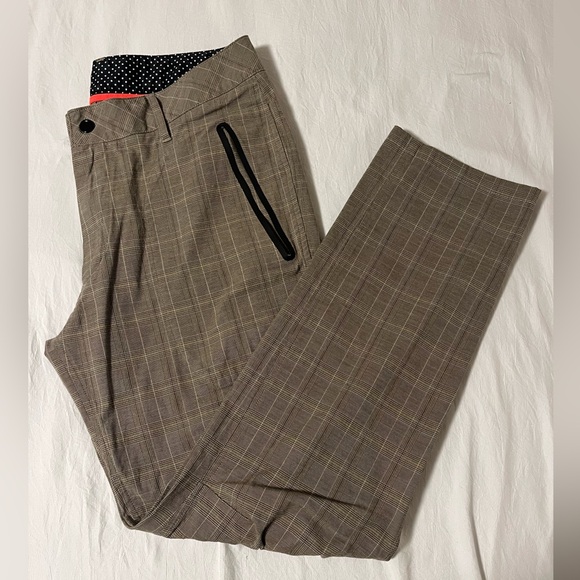 lululemon athletica Other - Men’s lululemon ABC Chino Commission Pants Khaki Plaid Size 34”W x 30”L